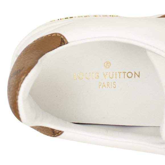 NEW Louis Vuitton White/Light Brown Logo Front Row Sneakers Size 5.5/35.5 - Picture 5 of 8